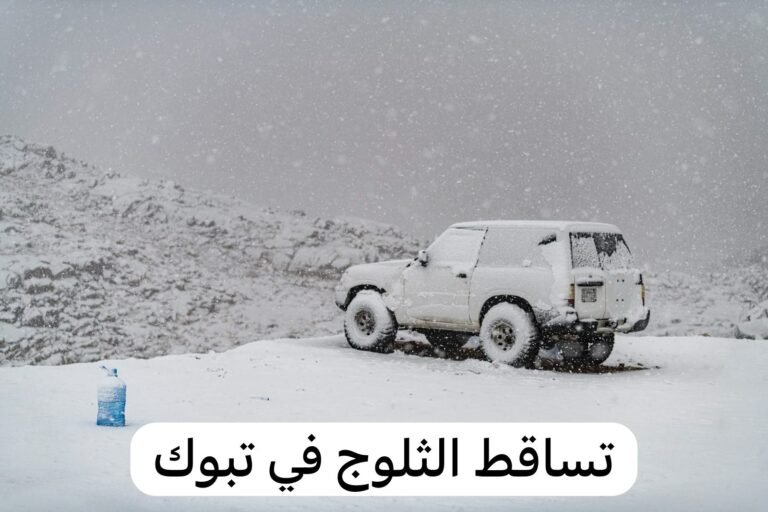 تساقط الثلوج في تبوك